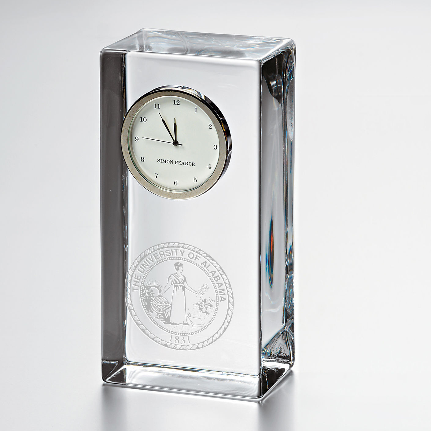 Alabama Tall Desk Clock by Simon Pearce