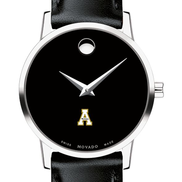 Appalachian State Women's Movado Museum with Leather Strap - Image 1