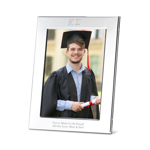 Kappa Sigma Polished Pewter 5x7 Picture Frame - Image 1