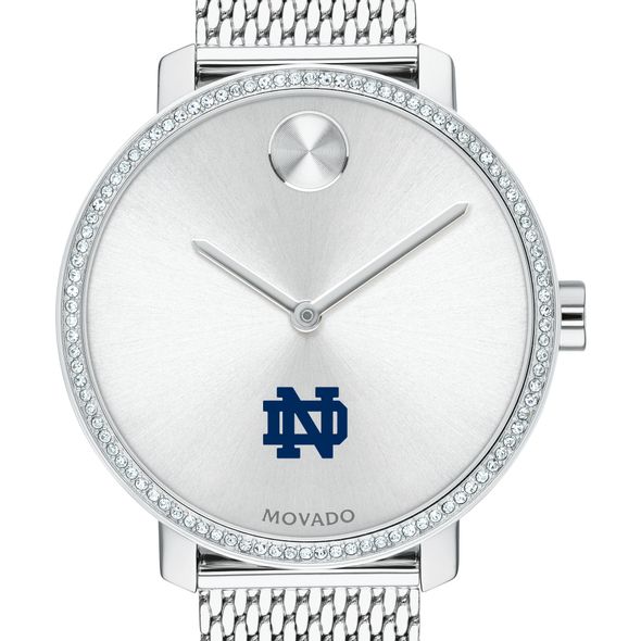 Notre Dame Women's Movado Bold with Crystal Bezel & Mesh Bracelet
