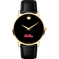 Ole Miss Men's Movado Gold Museum Classic Leather - Image 2