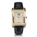Men's Gold Quad Watch with Leather Strap - Image 1