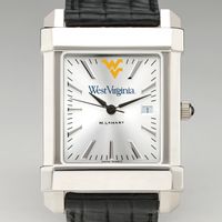 West Virginia University Men's Collegiate Watch with Leather Strap