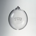TCU Glass Ornament by Simon Pearce - Image 1