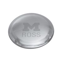 Michigan Ross Glass Dome Paperweight by Simon Pearce