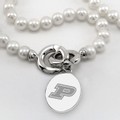 Purdue University Pearl Necklace with Sterling Silver Charm - Image 2