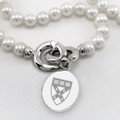 Harvard Business School School Pearl Necklace with Sterling Silver Charm - Image 2