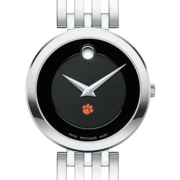 Clemson Women's Movado Esparanza Stainless Steel Museum with Bracelet