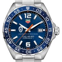University of Wisconsin Men's TAG Heuer Formula 1 with Blue Dial & Bezel