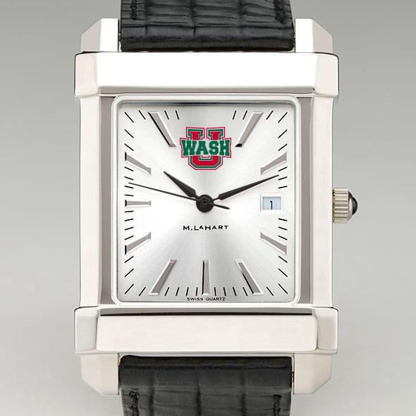 WUSTL Men's Collegiate Watch with Leather Strap