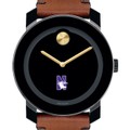 Northwestern University Men's Movado BOLD with Brown Leather Strap - Image 1