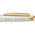 Ball State Fountain Pen in Sterling Silver with Gold Trim - Image 2