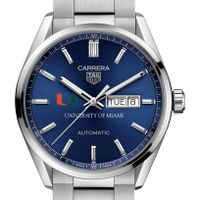 University of Miami Men's TAG Heuer Carrera with Blue Dial & Day-Date Window