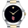 St. John's Men's Movado Collection Two-Tone Watch with Black Dial - Image 1