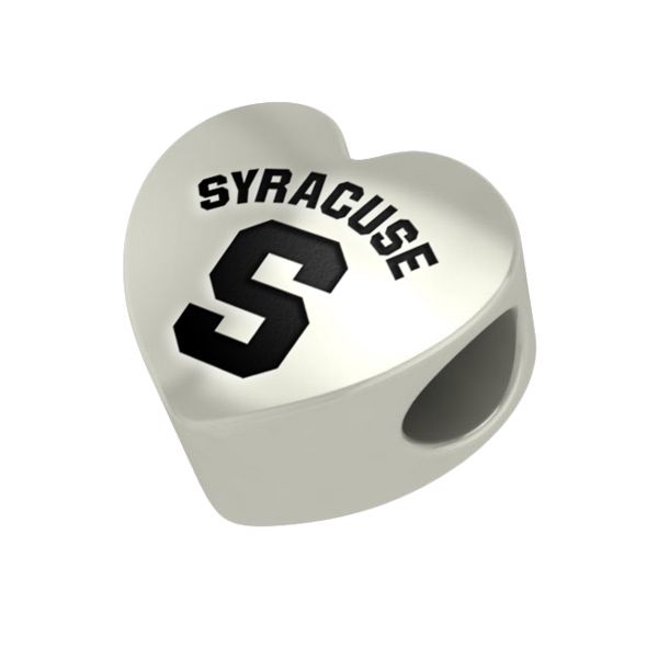 Syracuse University Heart Shaped Bead