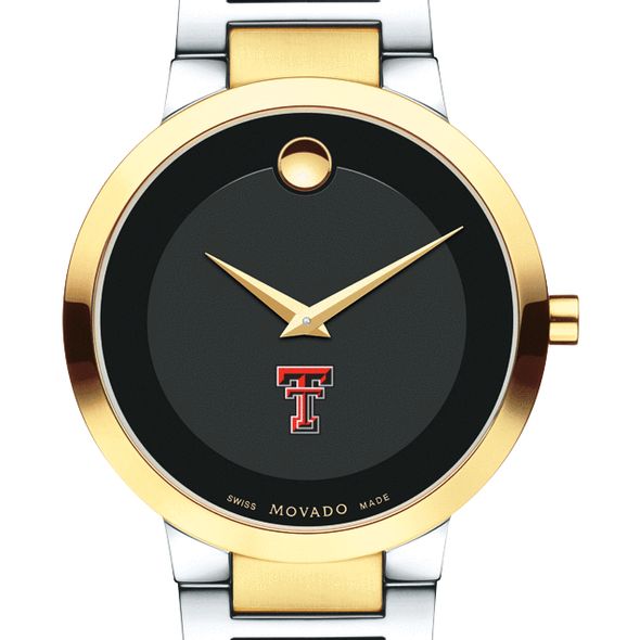 Texas Tech Men's Movado Two-Tone Modern Classic Museum with Bracelet