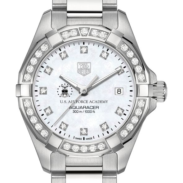 US Air Force Academy W's TAG Heuer Steel Aquaracer with MOP Dia Dial & Bezel