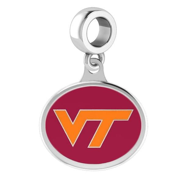 Virginia Tech Round Enameled Drop Charm