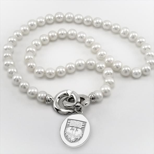 Chicago Pearl Necklace with Sterling Silver Charm - Image 1