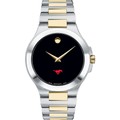 SMU Men's Movado Collection Two-Tone Watch with Black Dial - Image 2