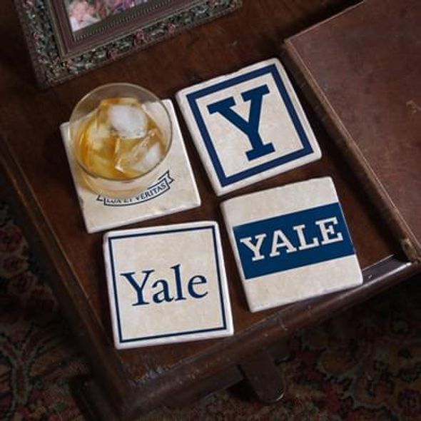 Yale Logos Marble Coasters - Image 1