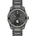 click to view Michigan State University Men's Movado BOLD Gunmetal Grey with Date Window - Image 2