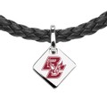 click to view Boston College Leather Necklace with Sterling Silver Tag - Image 2