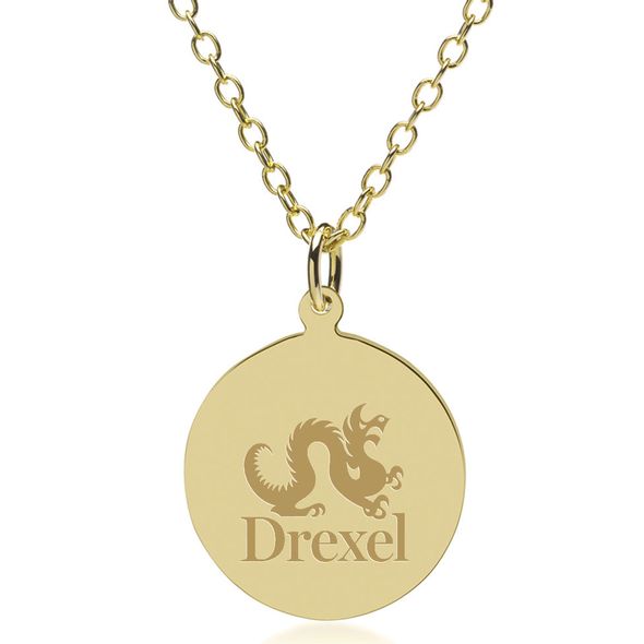 Drexel 18K Gold Pendant & Chain - Image 1