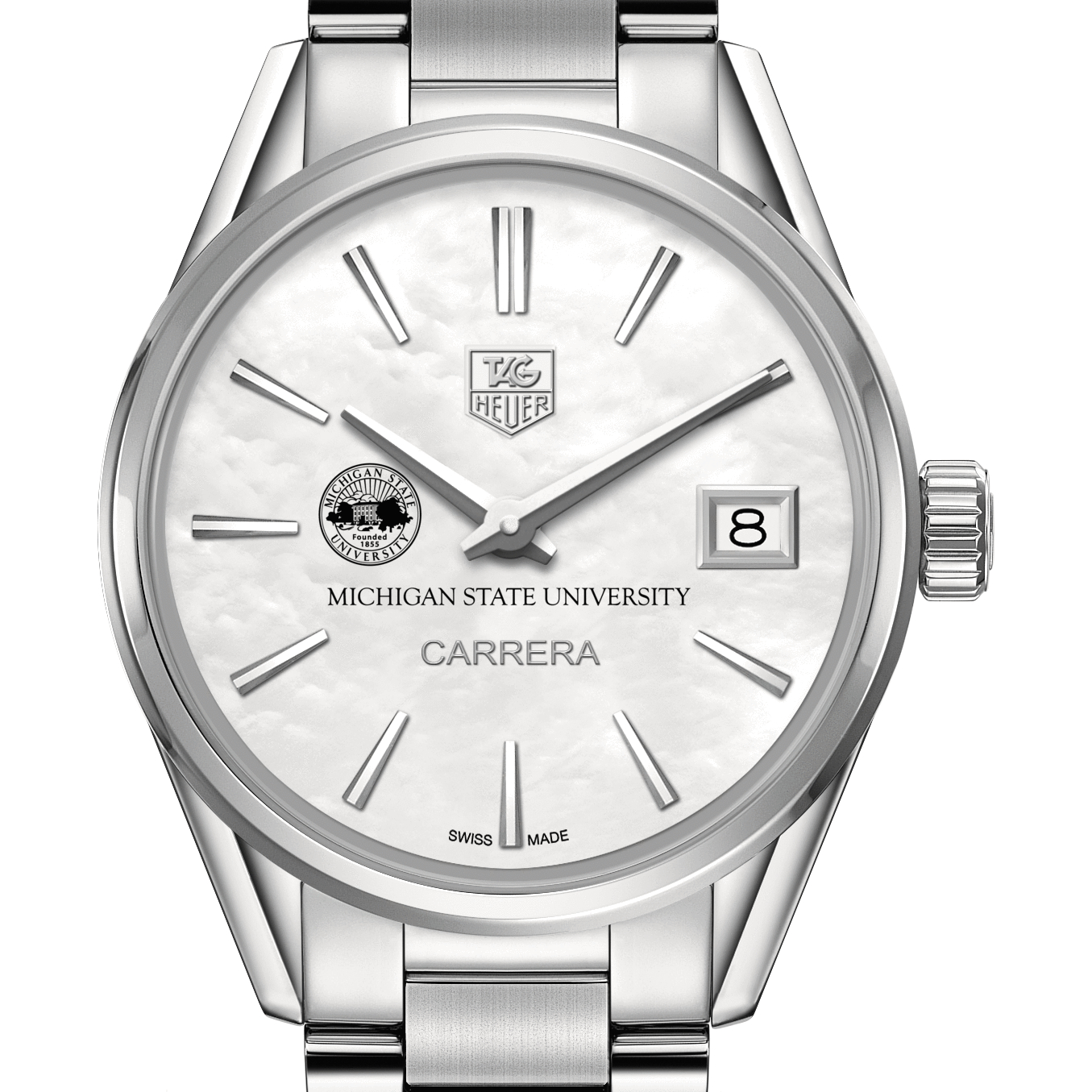 Michigan State Women's TAG Heuer Steel Carrera with MOP Dial