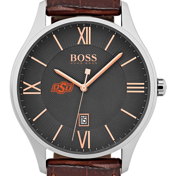 Oklahoma State University Men's BOSS Classic with Leather Strap from M.LaHart