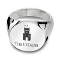 Citadel Sterling Silver Round Signet Ring - Image 1