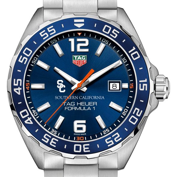 University of Southern California Men's TAG Heuer Formula 1 with Blue Dial & Bezel - Image 1