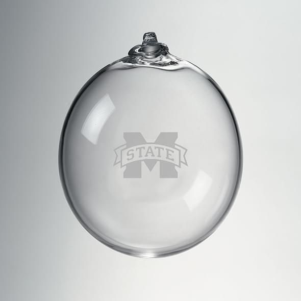 MS State Glass Ornament by Simon Pearce - Image 1