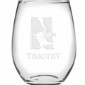 Northwestern Stemless Wine Glasses Made in the USA - Set of 4 - Image 2