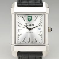 Tulane Men's Collegiate Watch with Leather Strap