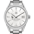 click to view Ball State Women's TAG Heuer Steel Carrera with MOP Dial & Diamond Bezel - Image 1