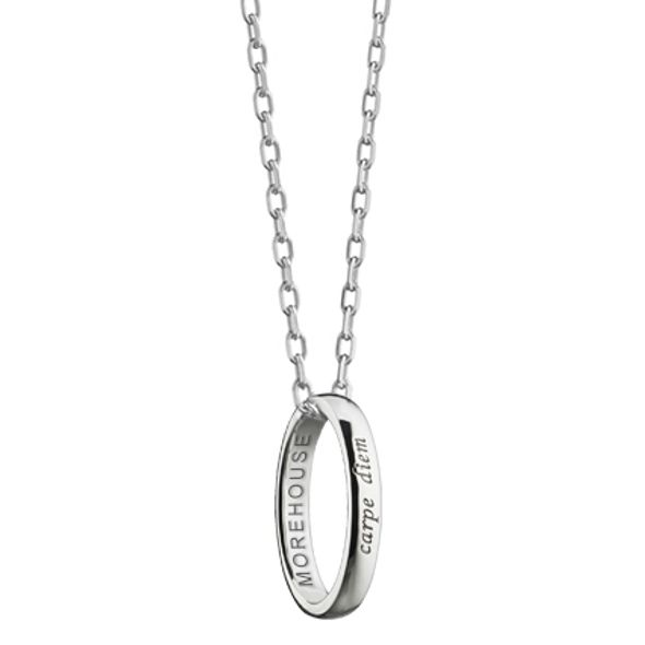 Morehouse Monica Rich Kosann "Carpe Diem" Poesy Ring Necklace in Silver - Image 1