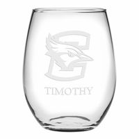 Creighton Stemless Wine Glasses Made in the USA - Set of 2