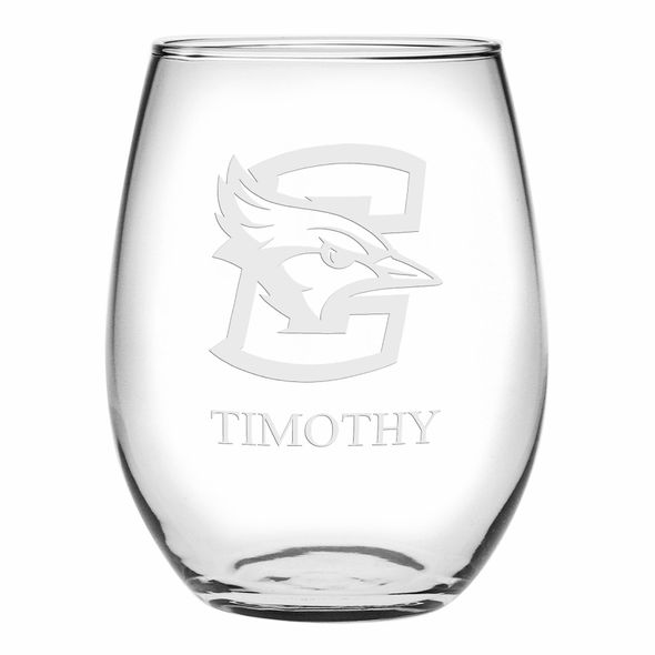 Creighton Stemless Wine Glasses Made in the USA - Set of 2 - Image 1