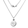 University of Kansas Necklace with Charm in Sterling Silver - Image 2
