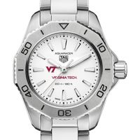 Virginia Tech Women's TAG Heuer Steel Aquaracer with Silver Dial