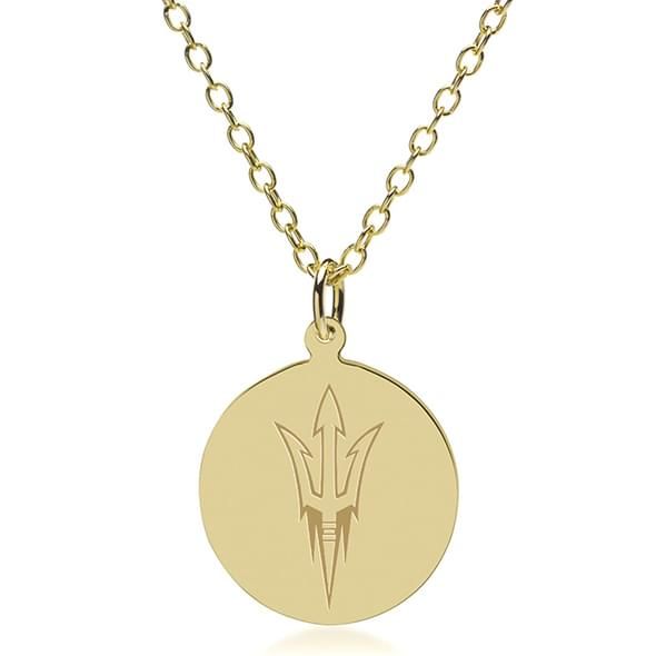 Arizona State 14K Gold Pendant & Chain - Image 1
