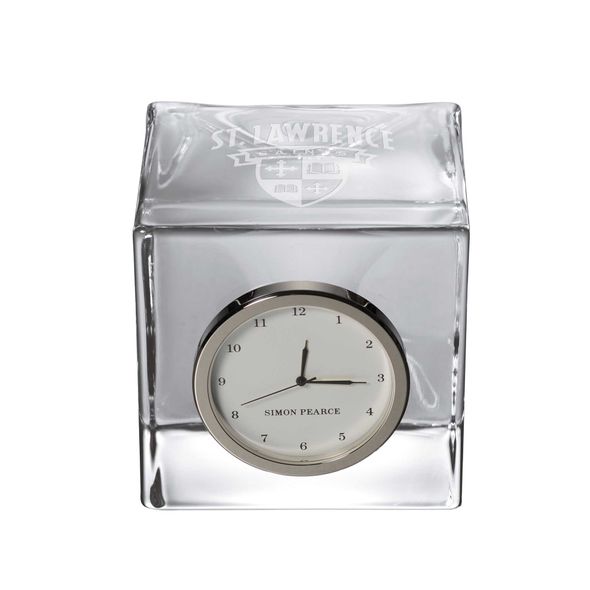 St. Lawrence Glass Desk Clock by Simon Pearce - Image 1