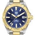 click to view Emory Goizueta Men's TAG Heuer Automatic Two-Tone Aquaracer with Blue Dial - Image 1