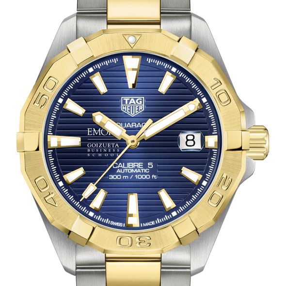 Emory Goizueta Men's TAG Heuer Automatic Two-Tone Aquaracer with Blue Dial - Image 1