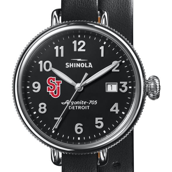 St. John's Shinola Watch, The Birdy 38mm Black Dial - Image 1