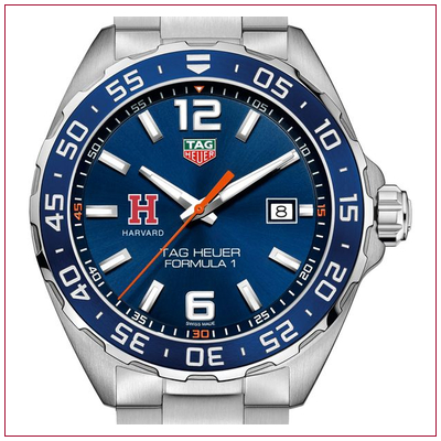 Harvard University Men's TAG Heuer Formula 1 with Blue Dial & Bezel