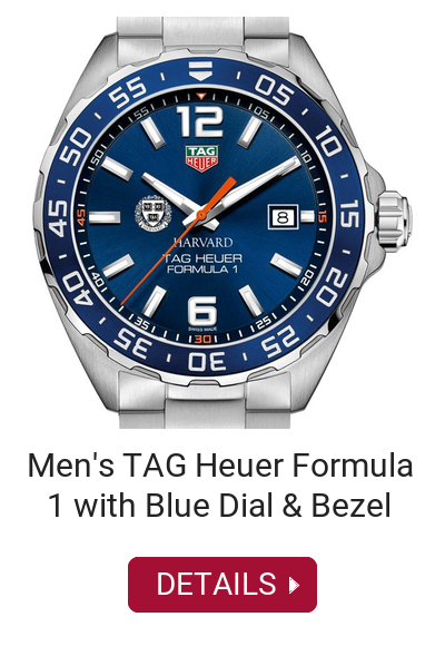 Harvard University Men's TAG Heuer Formula 1 with Blue Dial & Bezel