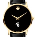 Michigan State University Men's Movado Gold Museum Classic Leather - Image 1