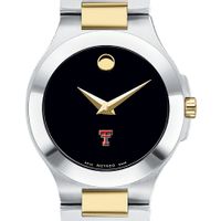 Texas Tech Women's Movado Collection Two-Tone Watch with Black Dial
